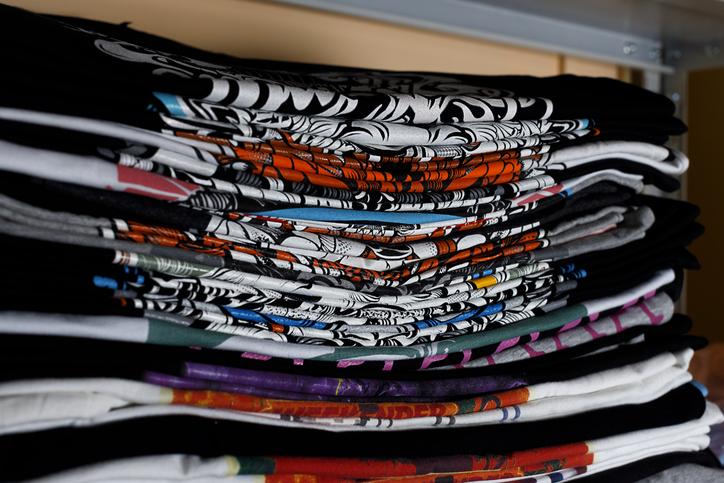 Screen printed graphic design t-shirts